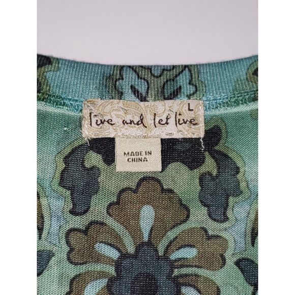 A Live and Let Live Women's Top Whimsigoth Fairy Celestial Paisley Sparkly L - Picture 3 of 13